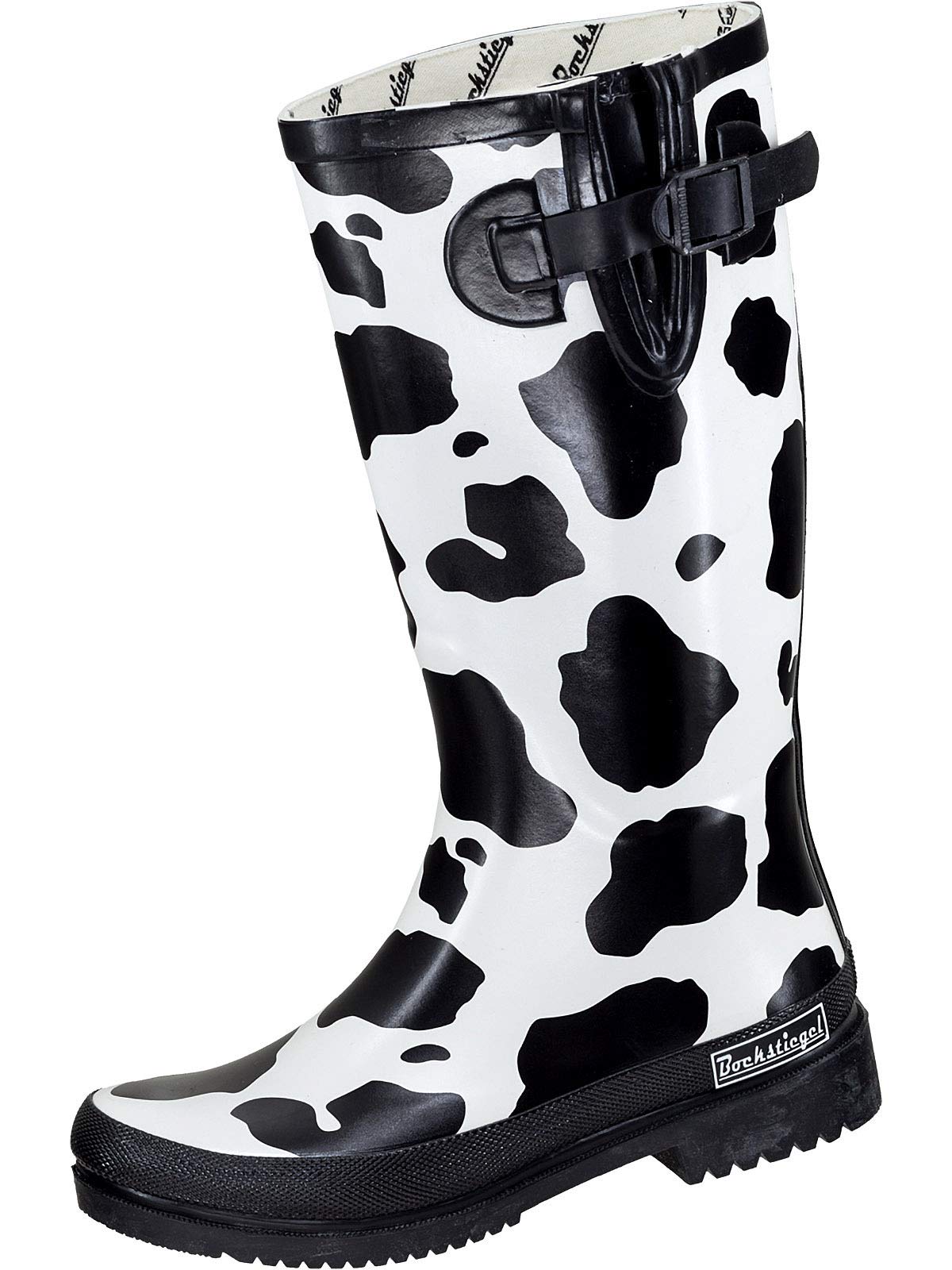 Bockstiegel Regenstiefel Regenstiefel Kuh schwarz/weiß