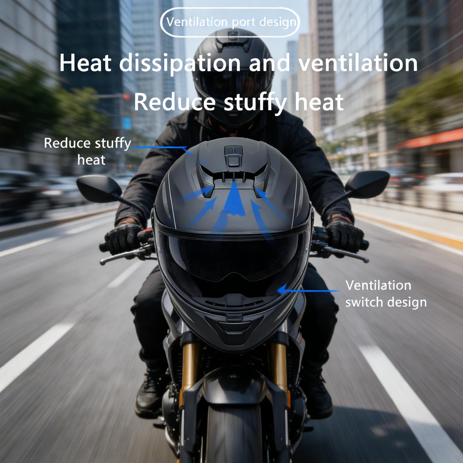 Casco Integrale Apribile con Bluetooth Casco Moto Modulare Bluetooth Caschi Modulari per Uomo Donna con Doppia Visiera Casco Integrale Casco Crash Omologati ECE