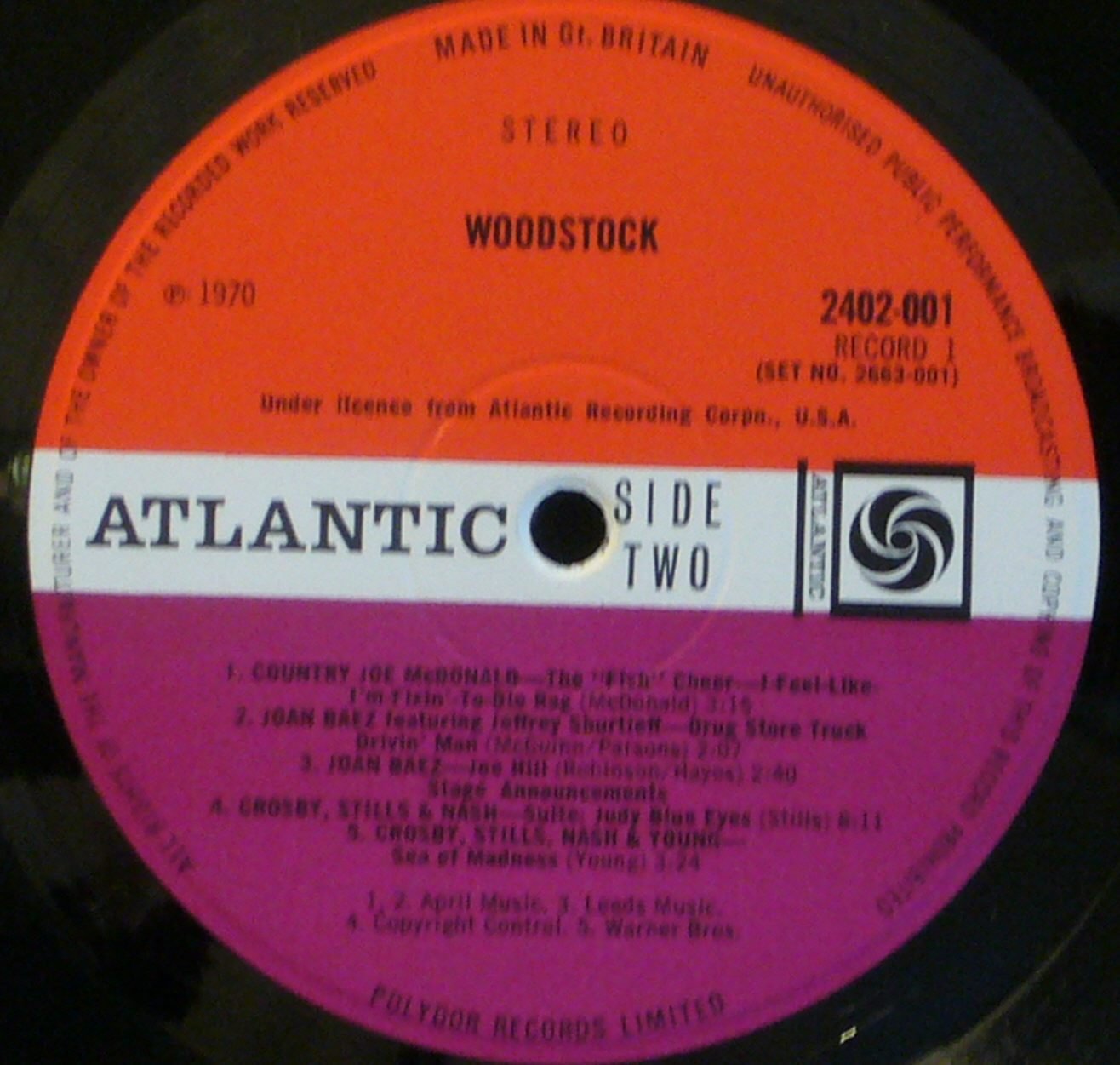 Woodstock - Music from the Original Soundtrack and More (UK 1st pressing triple vinyl LP in tri-fold top loading gatefold sleeve)