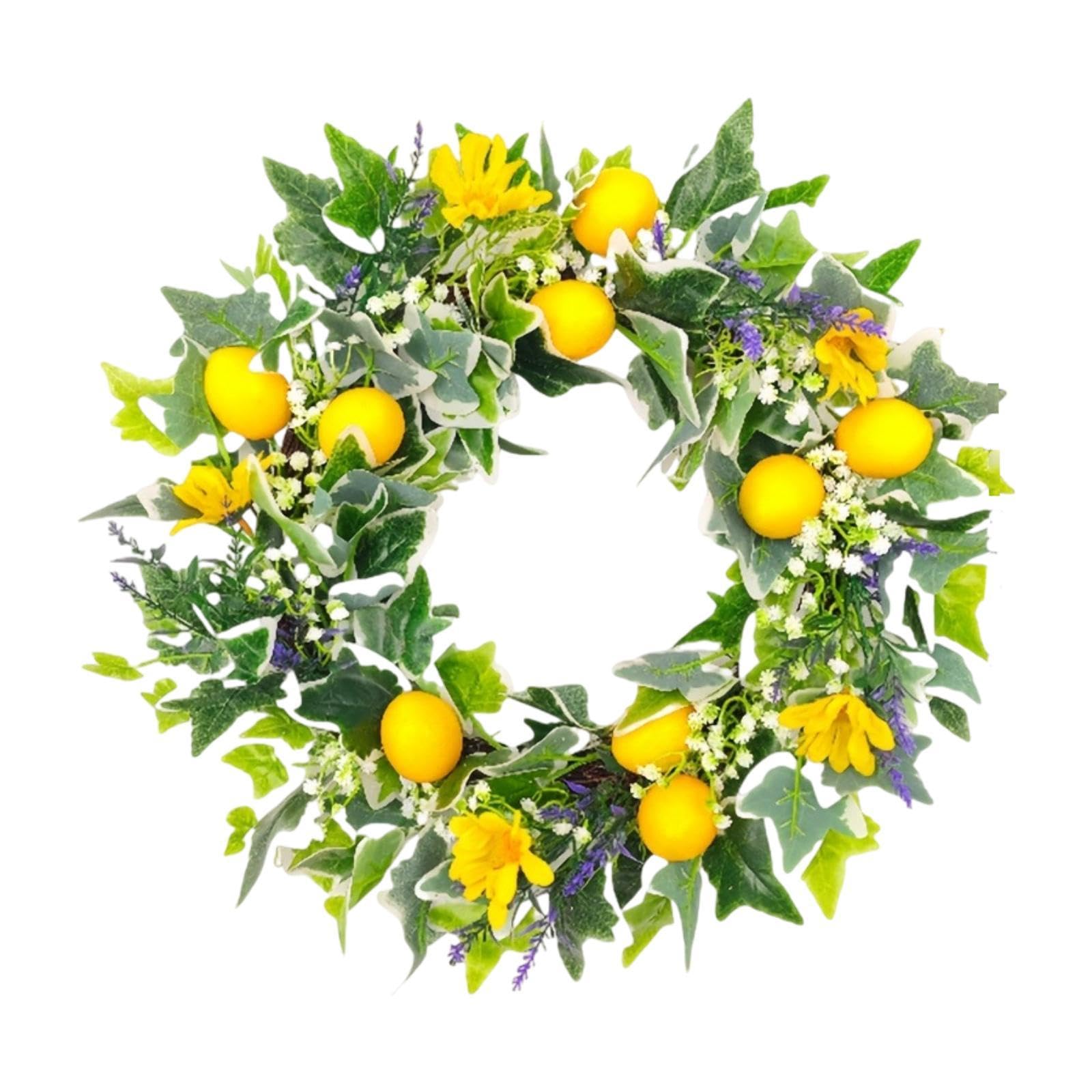Couronne de citrons pour décoration de table estivale en extérieur
