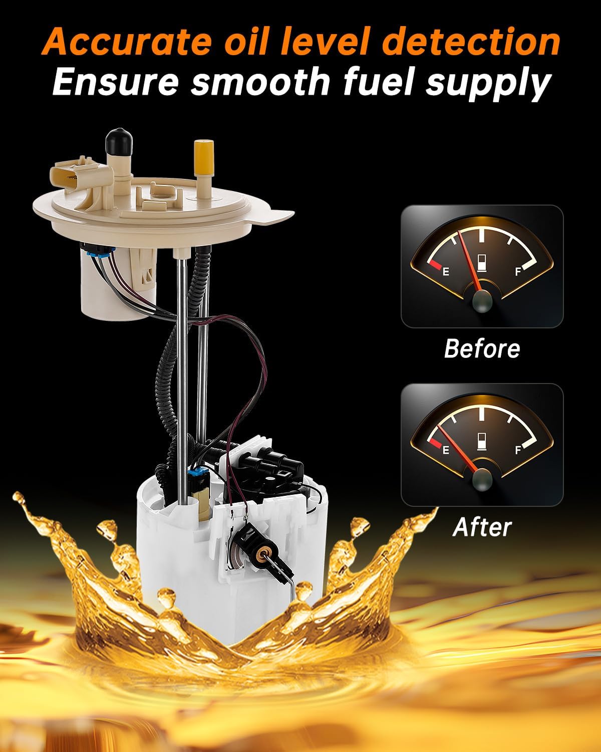 OKLPF Electric Fuel Pump Module Assembly Compatible With 2009 2010 2011 2012 2013 2014 Ford F150 F-150 V6 3.7L V8 4.6L 5.0L 5.4L 6.2L,Replace E2545M SP2096M P76468M