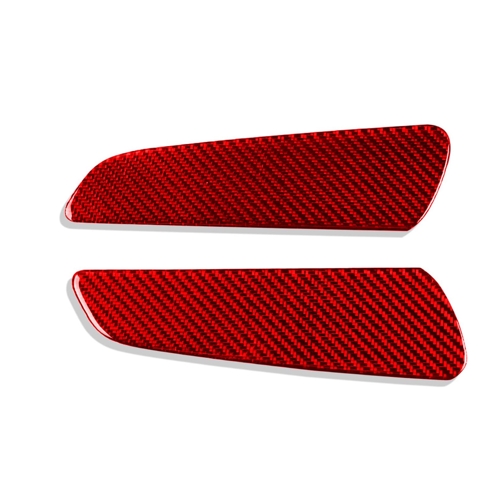 PJFUS Real 3K Red Carbon Fiber Car Rear Trunk Inner Guard Plate Panel Decorative Pads Cover Trim Sticker Compatible with Jeep Grand Cherokee WK2 2011-2020 Auto Interior Accessories