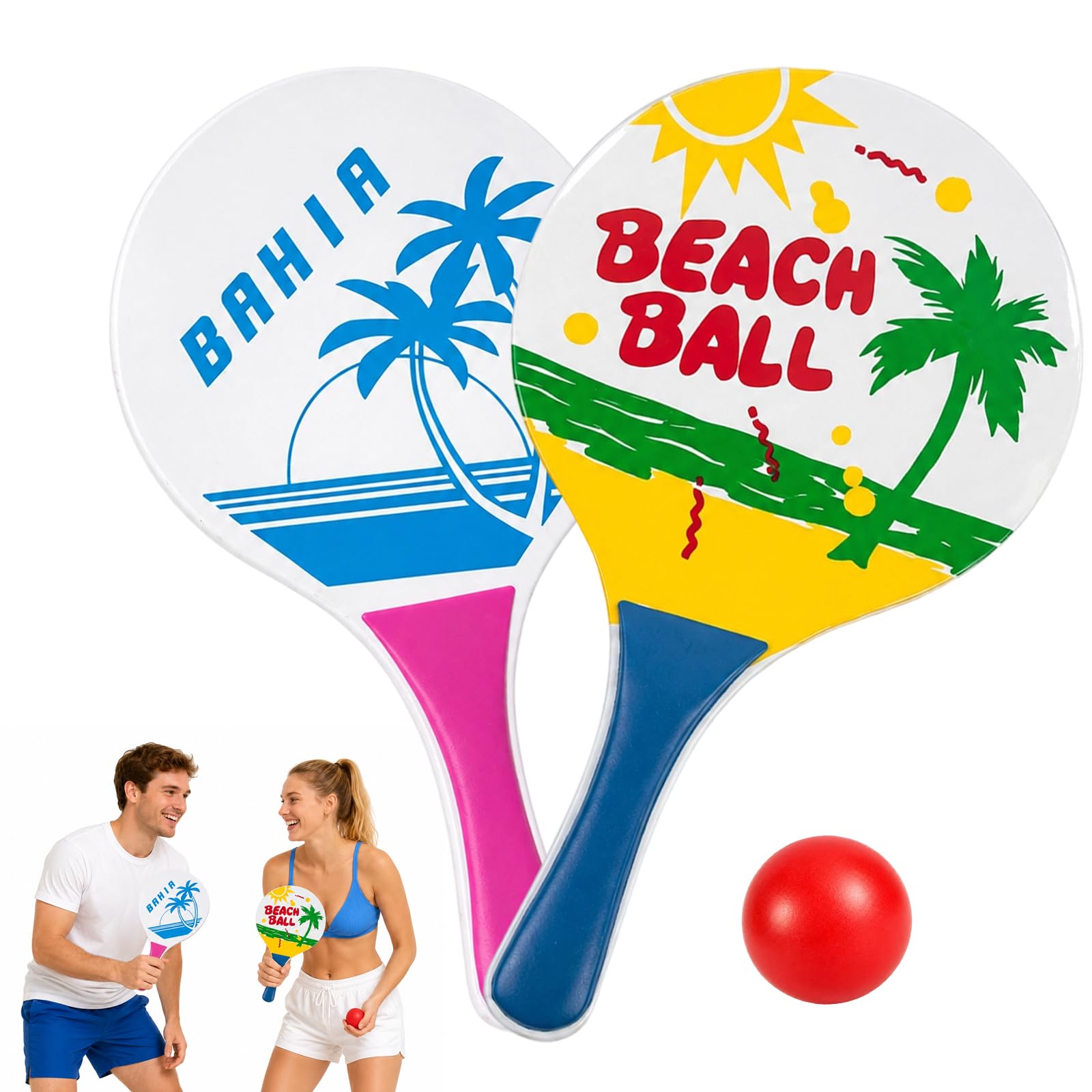 Bat and Ball Set for Kids, Outdoor Beach Play Set, Outdoor Sports Equipment for Family Games in Parks and Gardens, Complete Play Set for Skill Development and Coordination Training