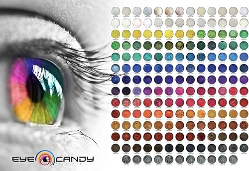 Miniatura 9 de Eye Candy Pigmento de mica en polvo prémium "Orangeola" (0.88 oz), aditivo multiusos para manualidades | Bombas de baño naturales, resina, pintura,