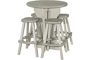 Patio Table and Bar Stools Set for In-water Relaxation