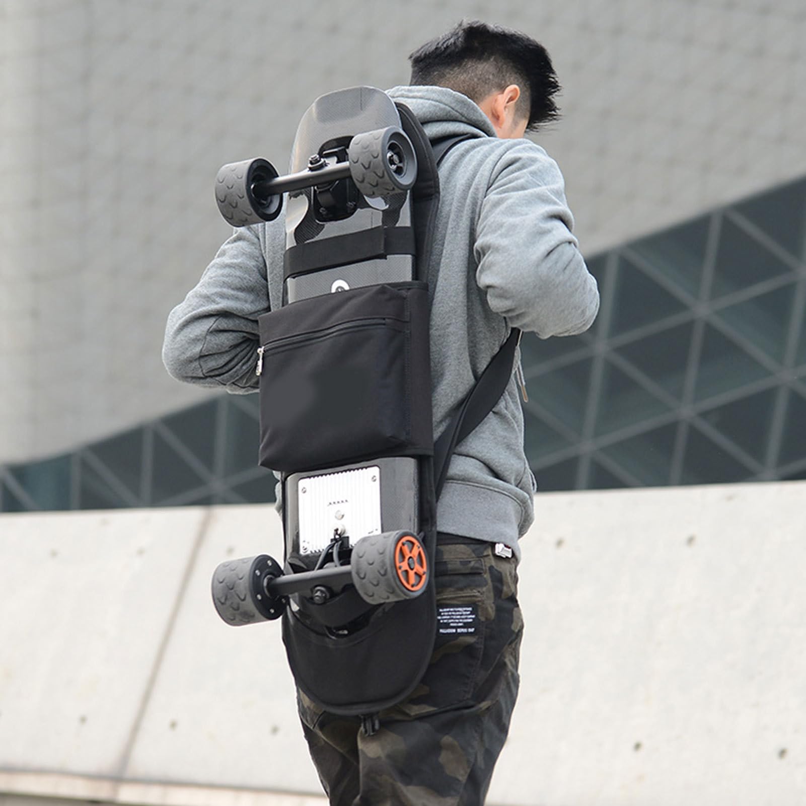 Generico Bolsa de transporte para monopatín – Mochila organizadora para exteriores con cremallera – Mochila de transporte para monopatín, para adultos, niños, niñas, adolescentes, juegos, escuela