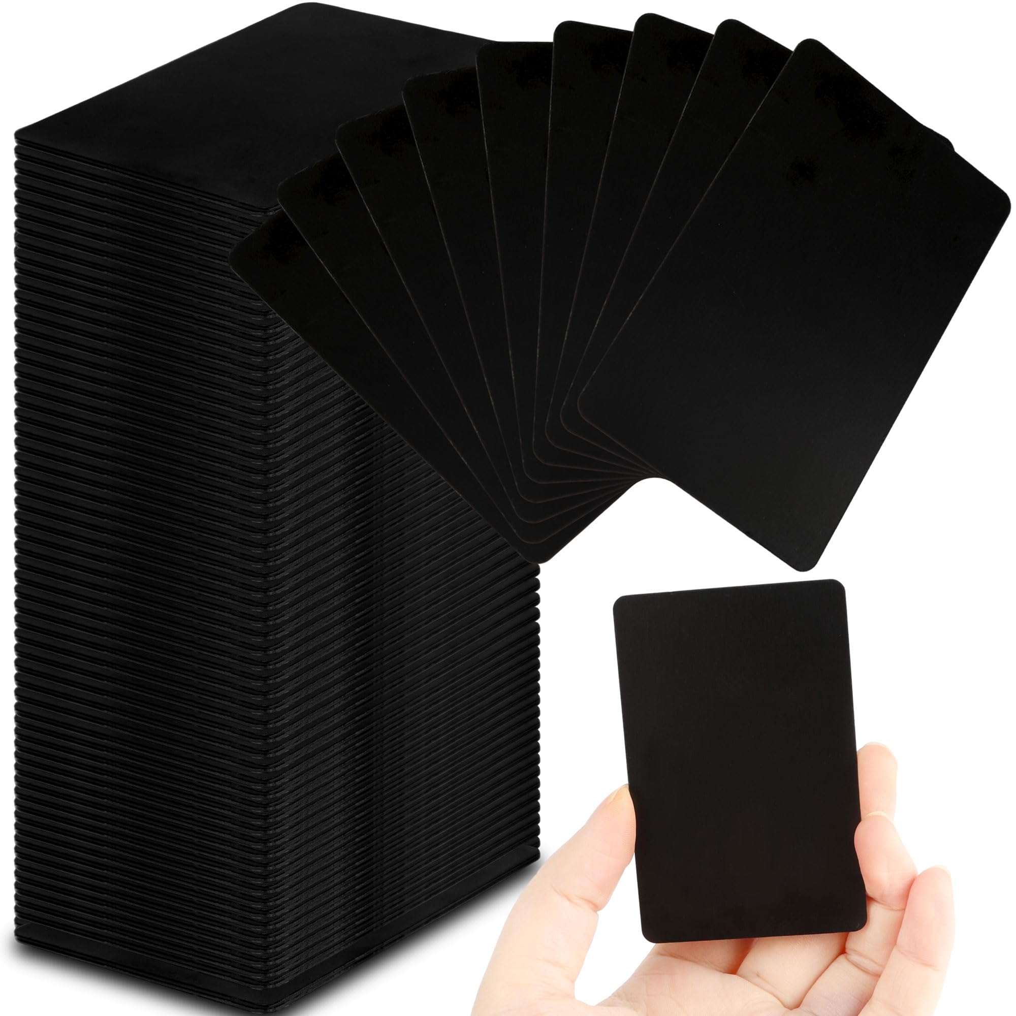 100 biglietti da visita in metallo nero spessore 0,8 mm vuoti biglietti da visita in alluminio per casa ufficio cliente incisione laser biglietti fai da te regalo personalizzato piatto inviti