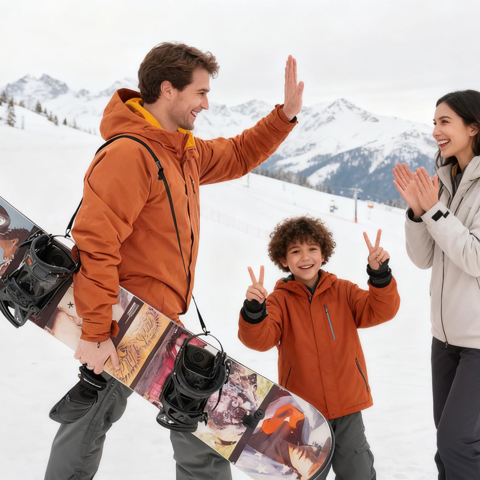Set di 2 fasce per sci, supporto regolabile, per snowboard, attrezzatura da sci, per uomo e donna