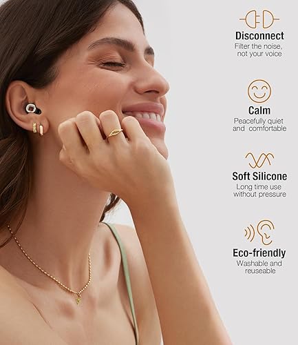 Miniatura 2 de Haceryc Tapones para los oídos para dormir, con cancelación de ruido, tapones para los oídos reutilizables de 25 dB para sensibilidad al ruido,