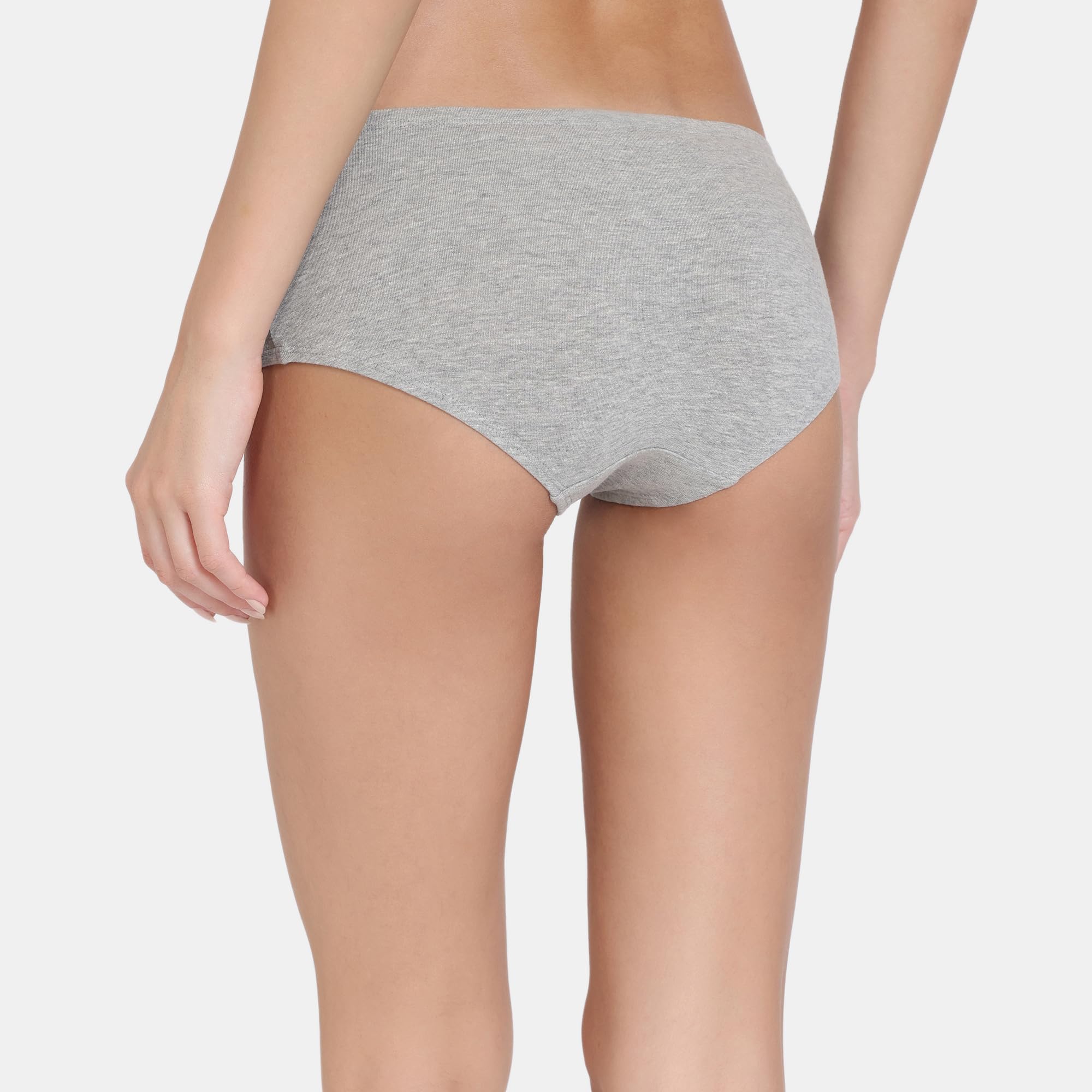 Zivame Girls Anti-Microbial Medium Rise Full Coverage Hipster Panty (Pack of 3), Multicolor, GXS 1