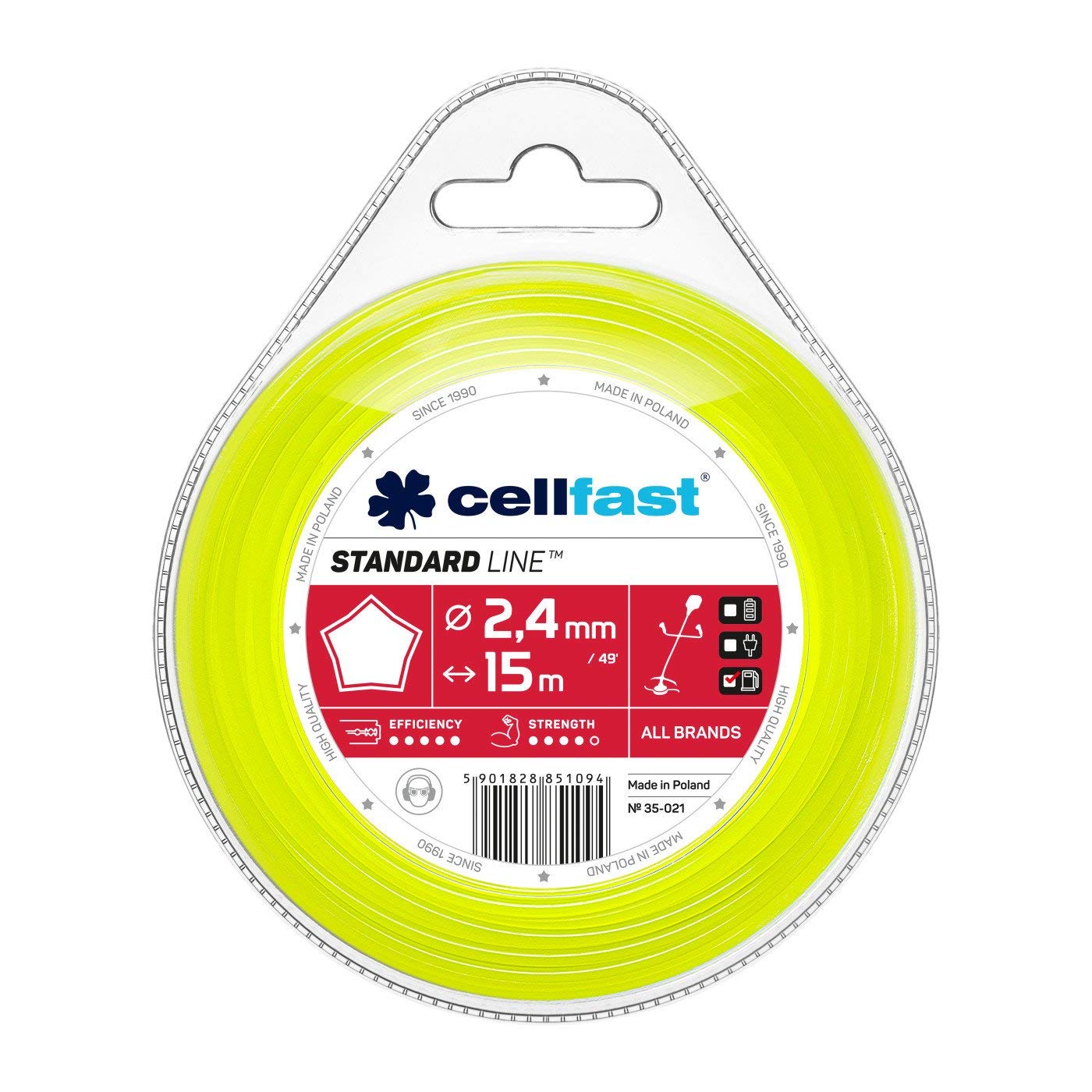 Cellfast 35021 Fil de coupe étoile Ø 2,4 mm Longueur 15 m