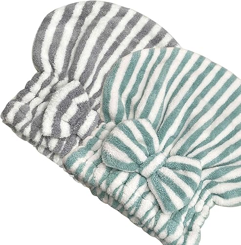 Miniatura 8 de Toalla grande de microfibra de secado rápido para cabello nueva actualización, extrame suave y ultra absorbente, gorras de pelo de secado rápido