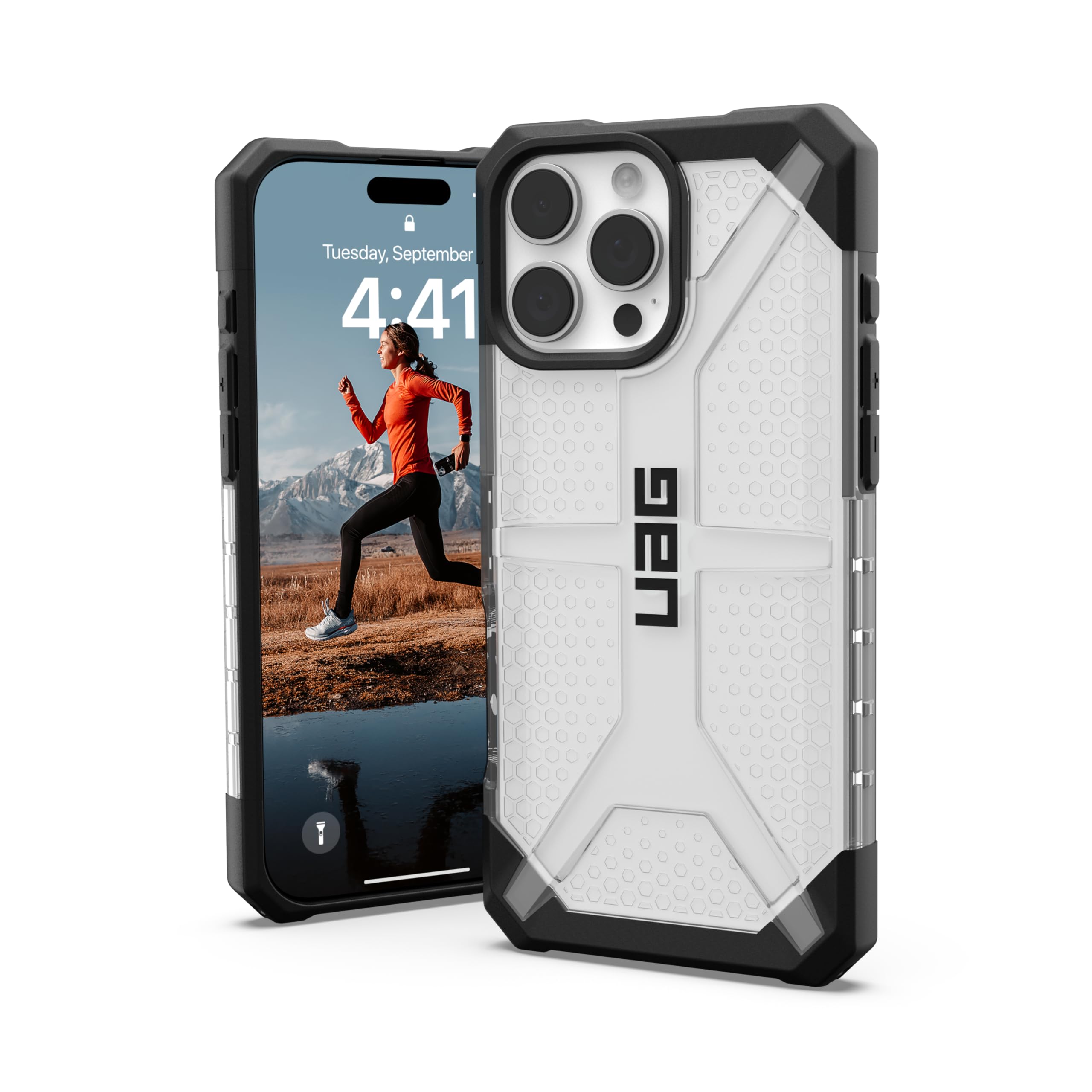 Urban Armor Gear UAG iPhone 16 Pro Max Case, Plasma Rugged Lightweight Slim Shockproof Protective Case/Cover Designed for iPhone 16 Pro Max (6.9-Inch) (2024), Wireless Charging Compatible - Ice