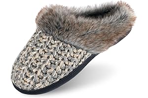 Women's Cute and Cozy Memory Foam Slippers with Fuzzy Collar