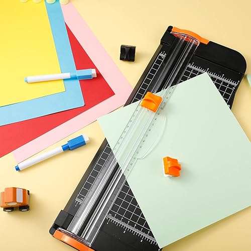 Miniatura 6 de 10 piezas de cortador de papel de repuesto para recortadora de papel de repuesto para recortadora de papel A4 negro y blanco (negro, naranja)