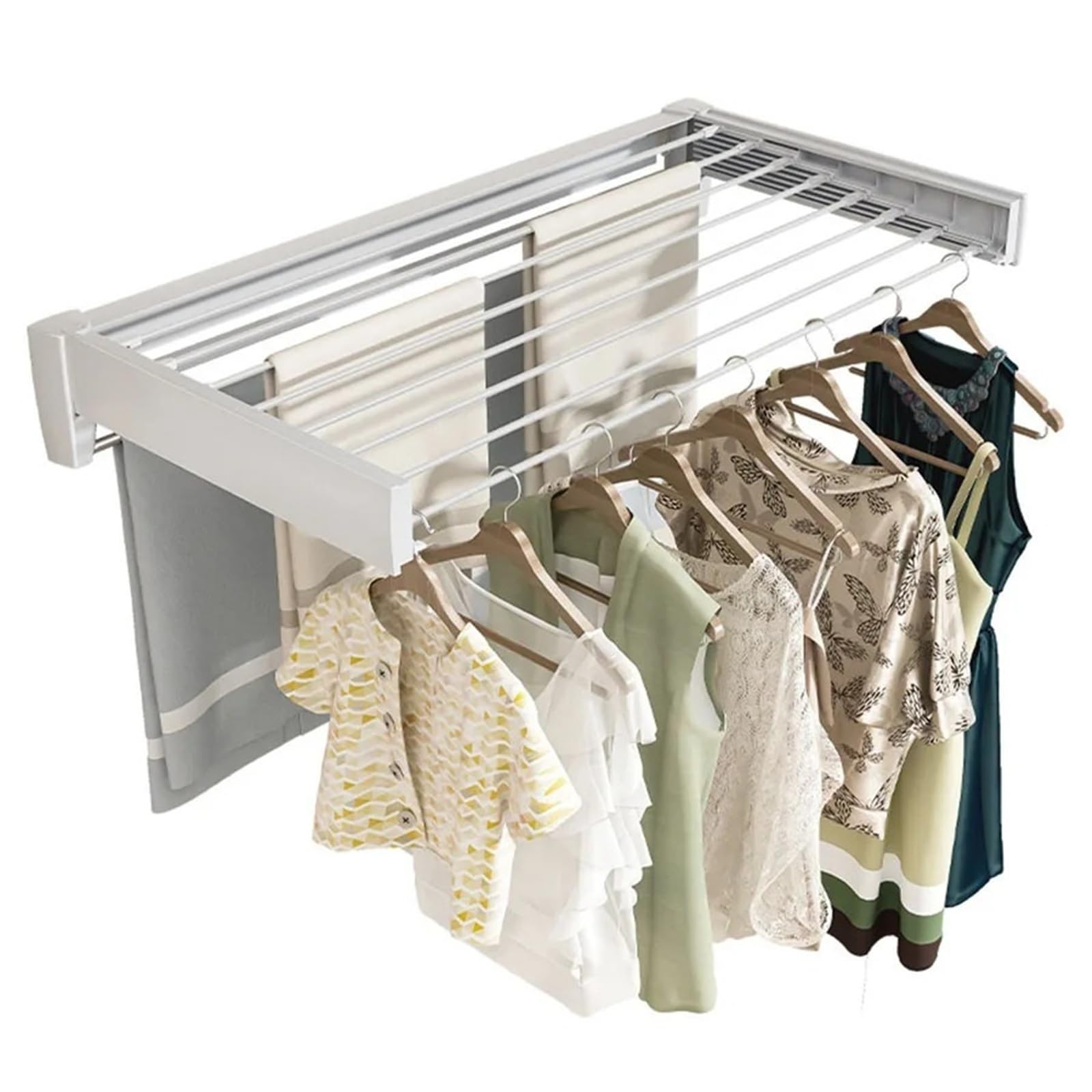 Wandmontierter Wäschetrockner An der Wand montierter Teleskop-Wäschetrockner, Handtuchhalter im Badezimmer, Innenbalkon, Erkerfenster