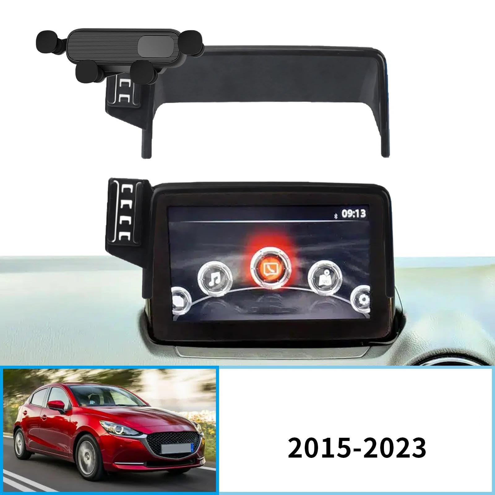 Uchwyt Samochodowy na Telefon dla Mazda 2 2015-2023, uchwyt samochodowy na telefon komórkowy, stojak na nawigację GPS (ładowanie)