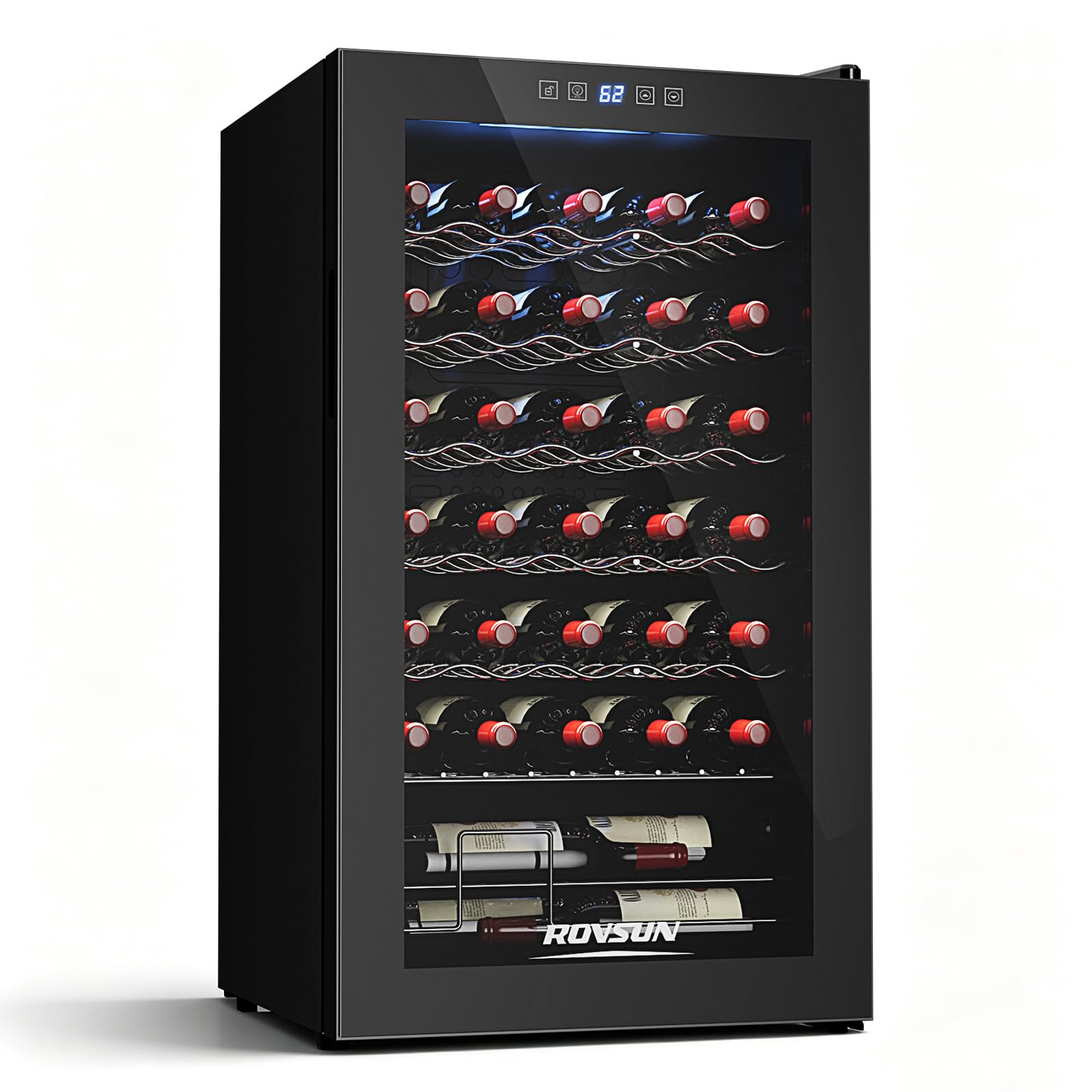 ROVSUN wine-34bottle Wine Cooler White