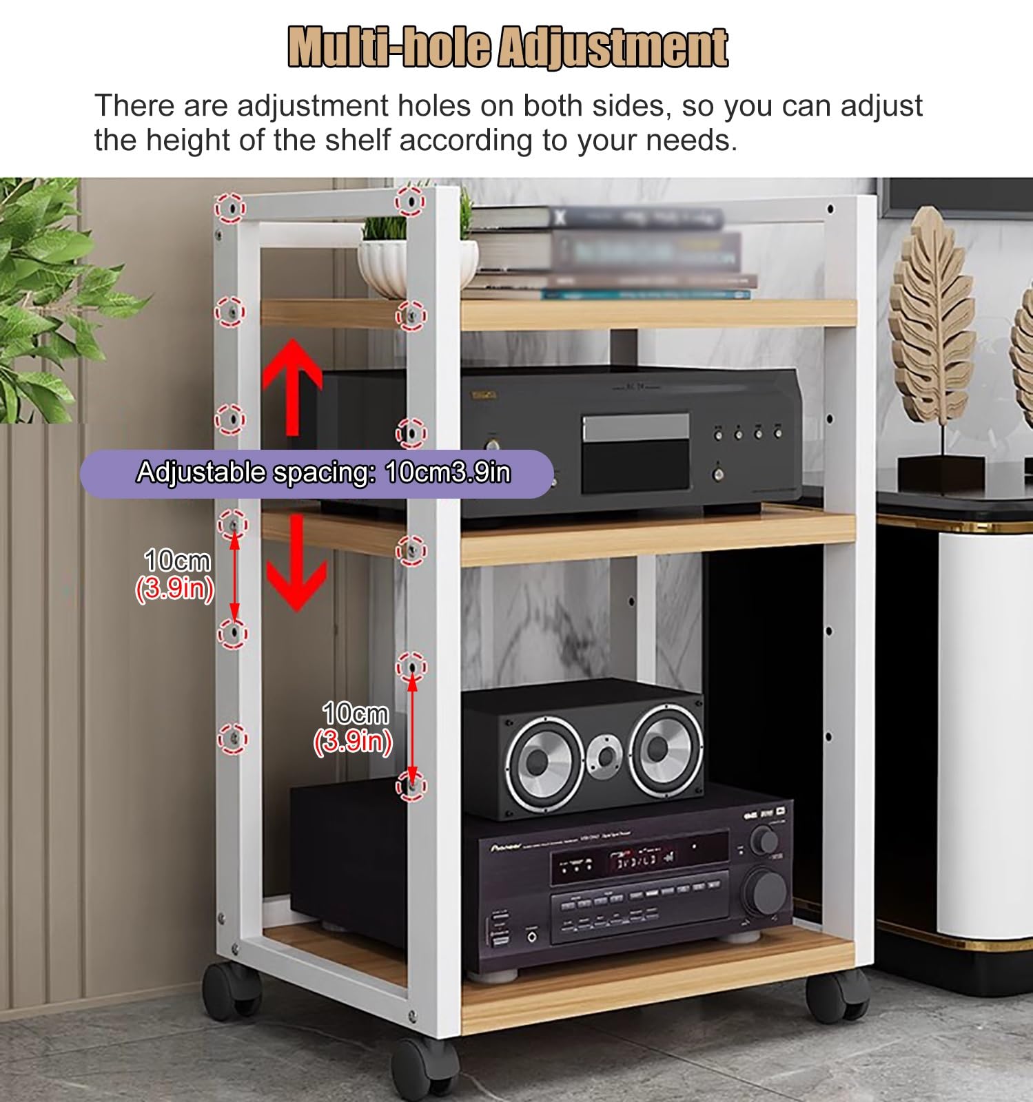 DENON デノン オーディオラック オーディオ収納庫 コマ付 昭和