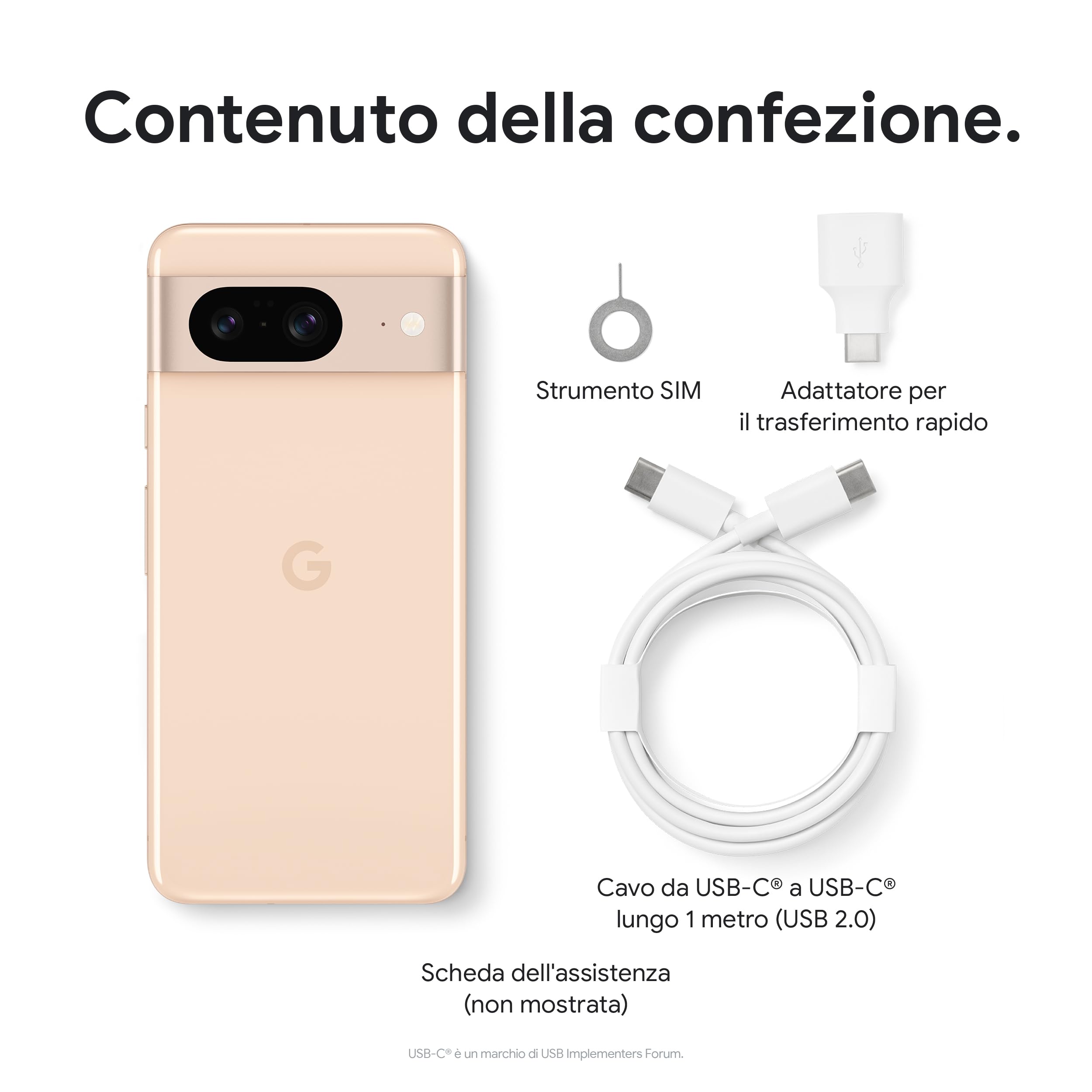 Google Pixel 8: smartphone Android sbloccato con fotocamera Pixel avanzata, batteria con 24 ore di autonomia e sicurezza efficace - Rosa, 256GB