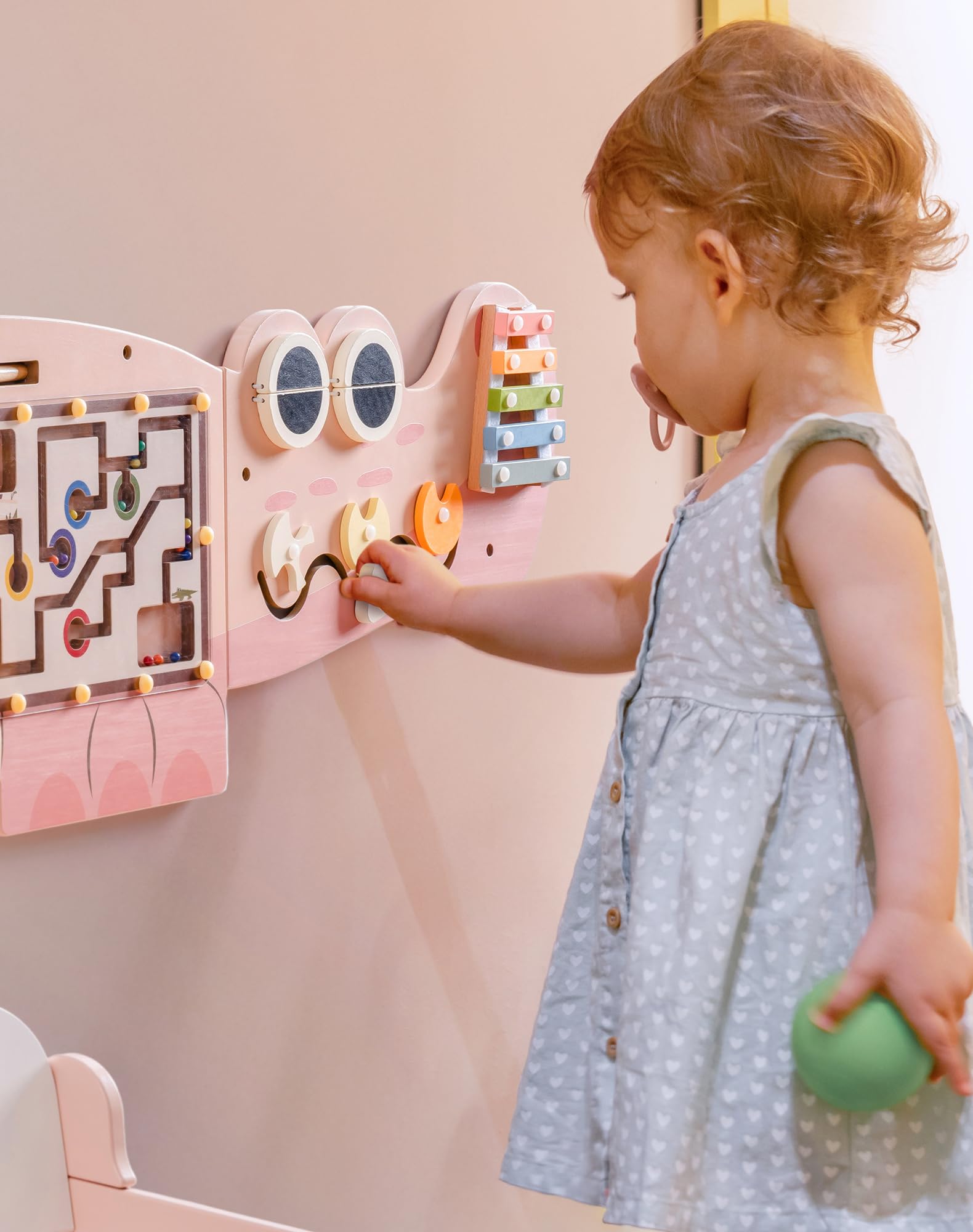ROBOTIME Elemento da parete - Coccodrillo Activity Board - Tavola in legno - Avventura divertente nella giungla - Multi - Giocattoli interattivi - Selettori di forme - Turnaze - Montessori educativi -