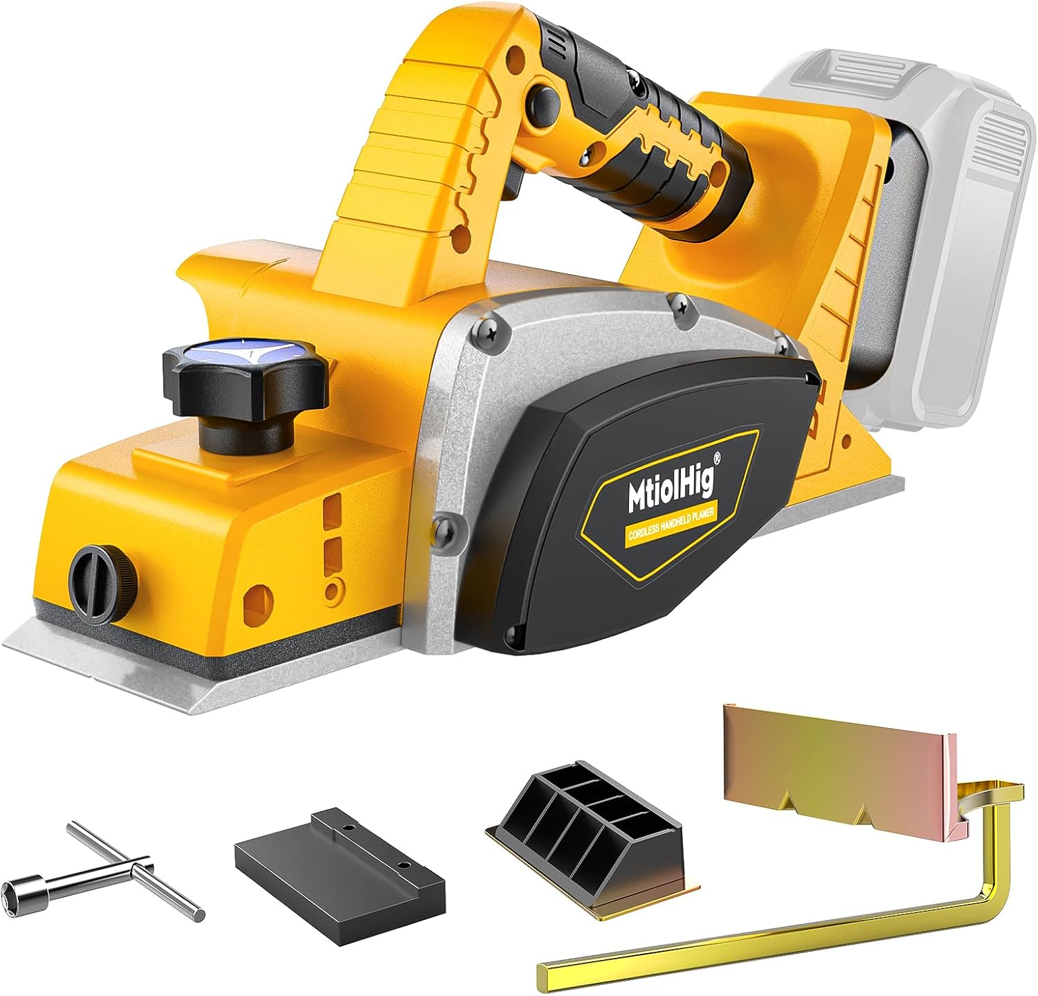 Cordless Electric Hand Planer: 3-1/4-Inch Handheld Planer for Dewalt 20V Battery (No Battery) - 15000 RPM Power Wood Planer for Woodworking, Carpentry, and Home DIY For Dewalt Battery
