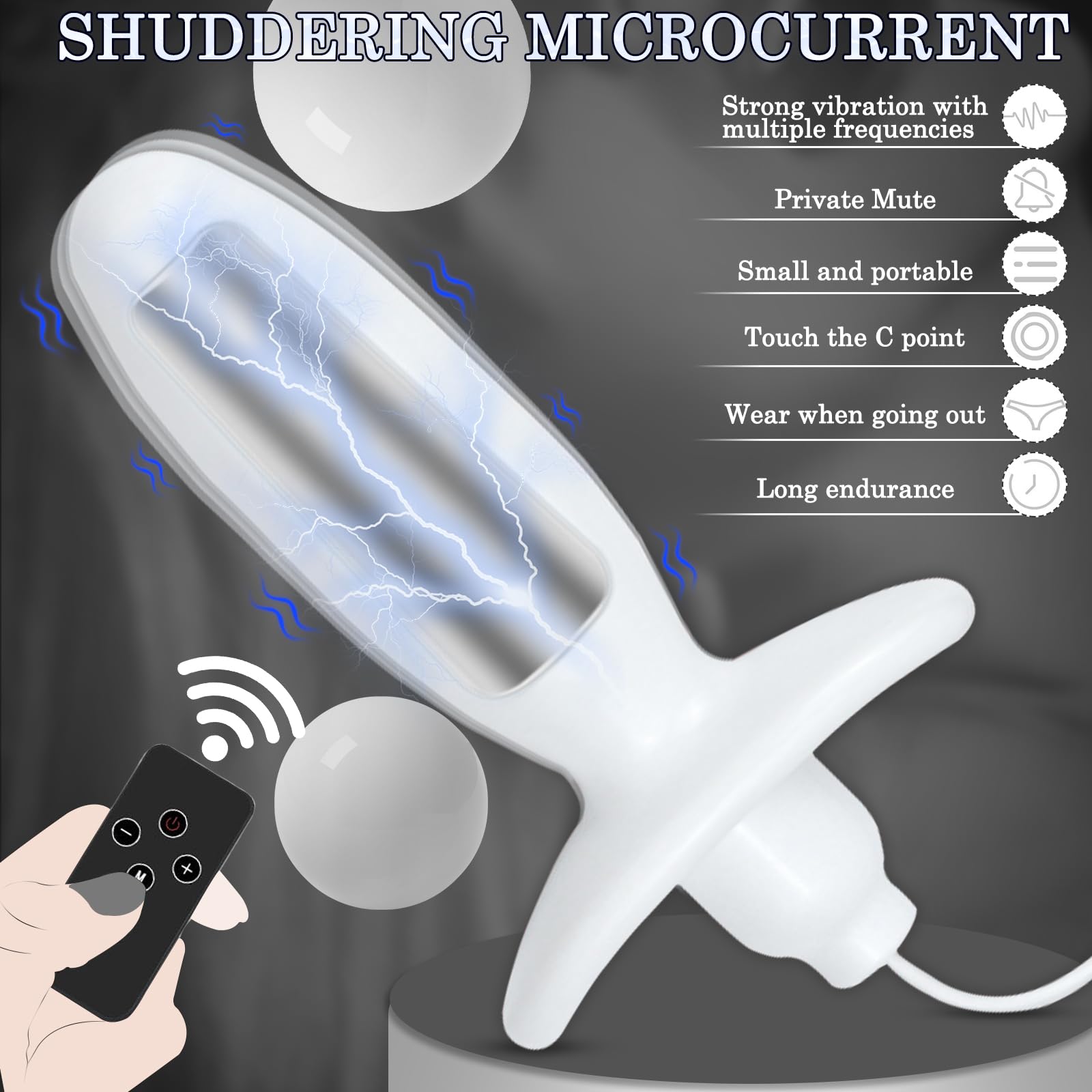 BDSMYEE Plug Anale con Stimolazione Elettrica, Dilatatore Anale Plug SM Giocattolo Sessuale per Donne Uomini, Butt Plug Stimolazione del punto G Anali SexToy