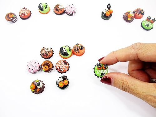 Miniatura 6 de Casa de muñecas Miniatura Alimentos 9 Mini Halloween Pastel Mixto 0.6 in Panadería Suministro 16675