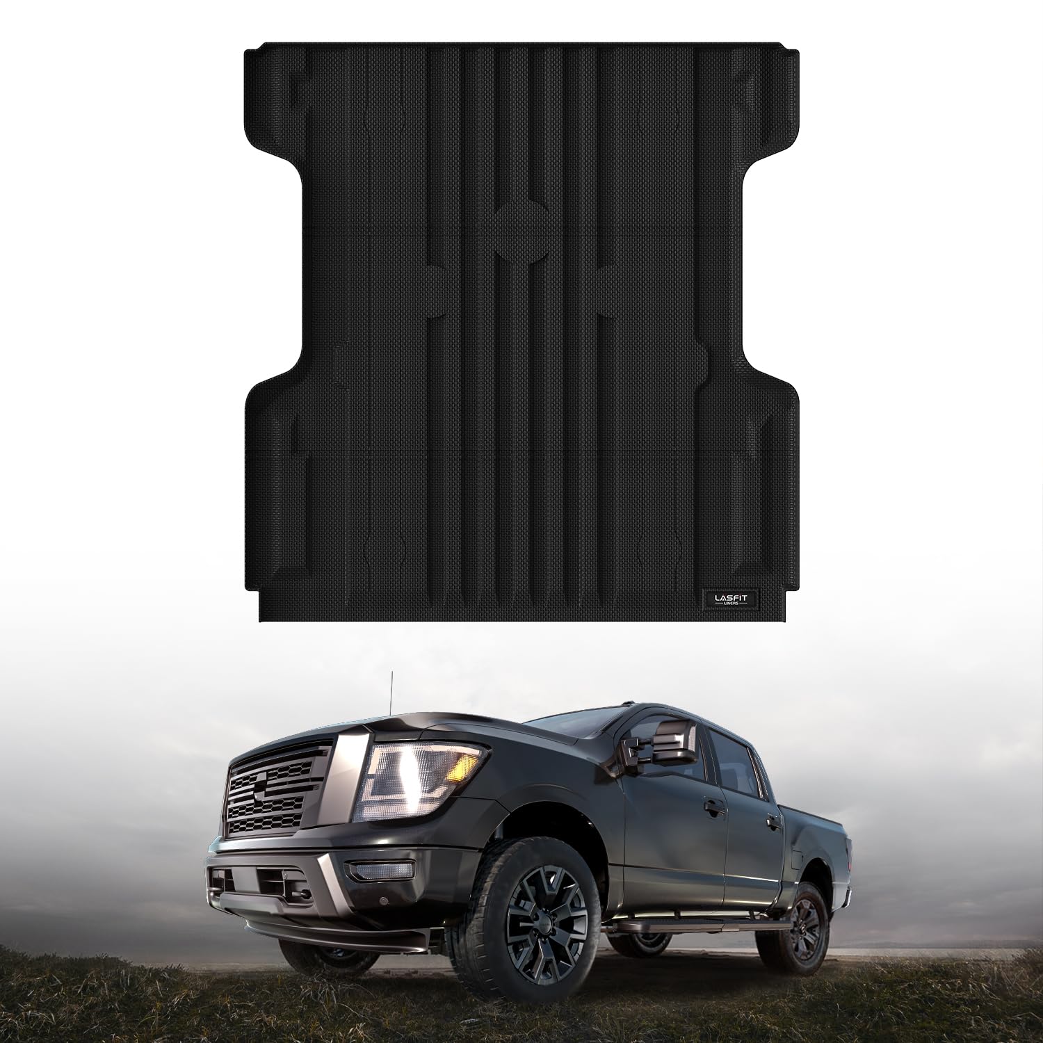 LASFIT Truck Bed Mat for Nissan Titan 2017-2024 &amp; Titan XD 2016-2024 5.6FT