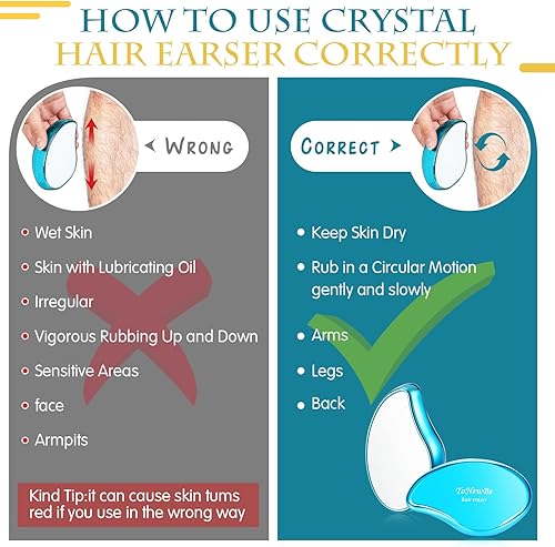 Miniatura 7 de Borrador de pelo de cristal para mujeres y hombres, removedor de pelo de cristal reutilizable, herramienta mágica de depilación sin dolor, borrador