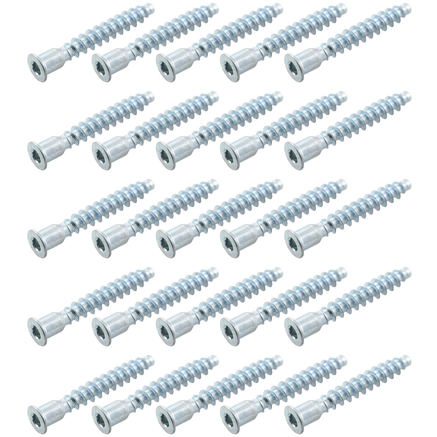 Furniture Confirmat Screws RLECS 25pcs M7x50mm Hex Socket Wood Screws