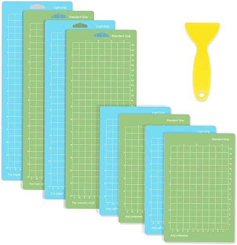 IModeur Paquete de 5 alfombrillas de corte para Cricut, alfombrillas de corte de agarre estándar verdes de 12 x 12 pulgadas para accesorios Cricut,