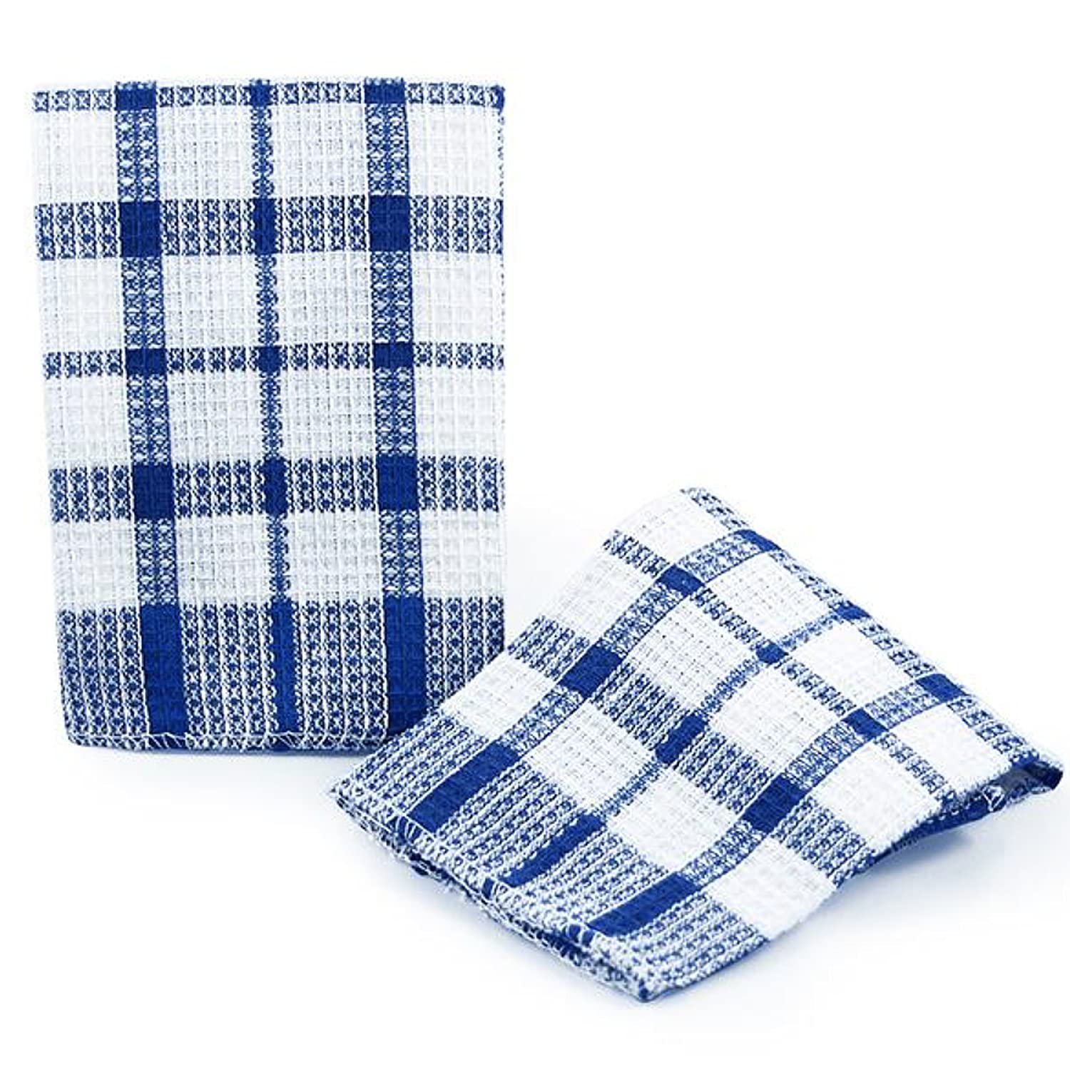 LOLA All Purpose Cleaning Cloths, 2 Pack, 100% Cotton, Woven Fibers, Reusable & Machine Washable, Highly Absorbent, Lint Free, 12" x 13"