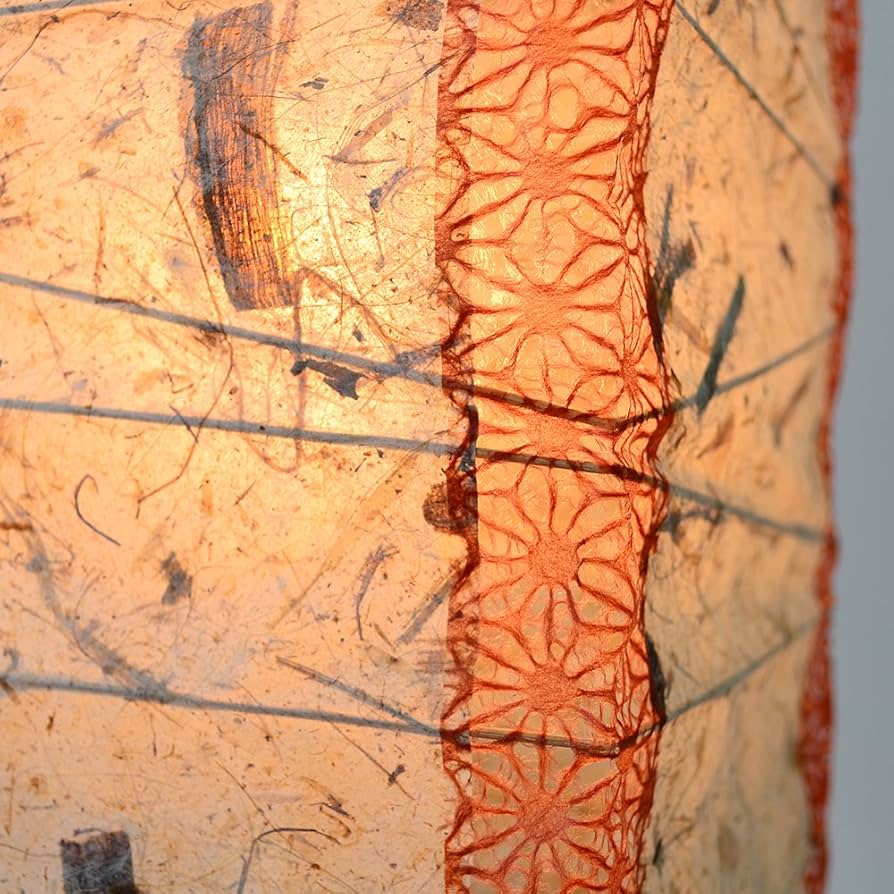 美濃和紙 和風 モダン照明 スタンド型フロアライト バナナ紙(角)麻葉唐茶 Amazon | 美濃和紙製 モダンインテリア照明 スタンド型フロア