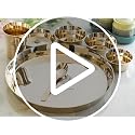 Image of INDIAN ART VILLA Bronze Shine Finish Pari Design Thali Set, 7 Piece