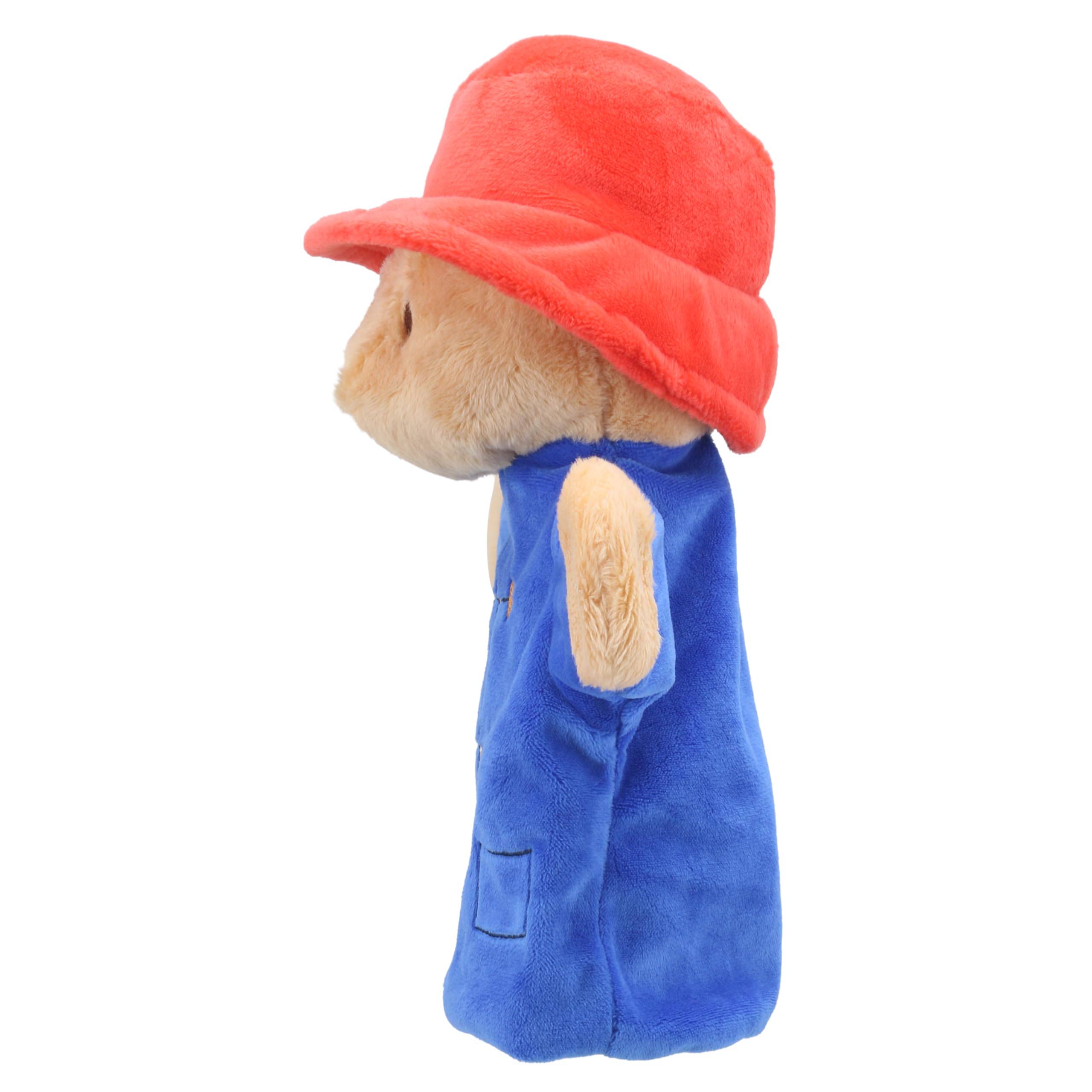 The Puppet Company - Baby Paddington Bear Hand Puppet - Cute and cuddly teddy bear - Paddington 2 - Paddington in Peru - Blue duffle coat and red Paddington hat - Suitable from Birth - Image 3