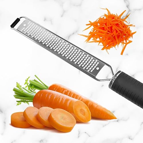 Miniatura 3 de Rallador profesional de queso, de acero inoxidable, de mano, limón para cocina, rallador de buen agarre para queso parmesano, chocolate, jengibre,