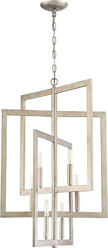 Miniatura 5 de Craftmade 44934-GT - Lámpara de araña geométrica vertical, 4 luces, 240 vatios, crepúsculo dorado (16 pulgadas de ancho x 22 pulgadas de alto)