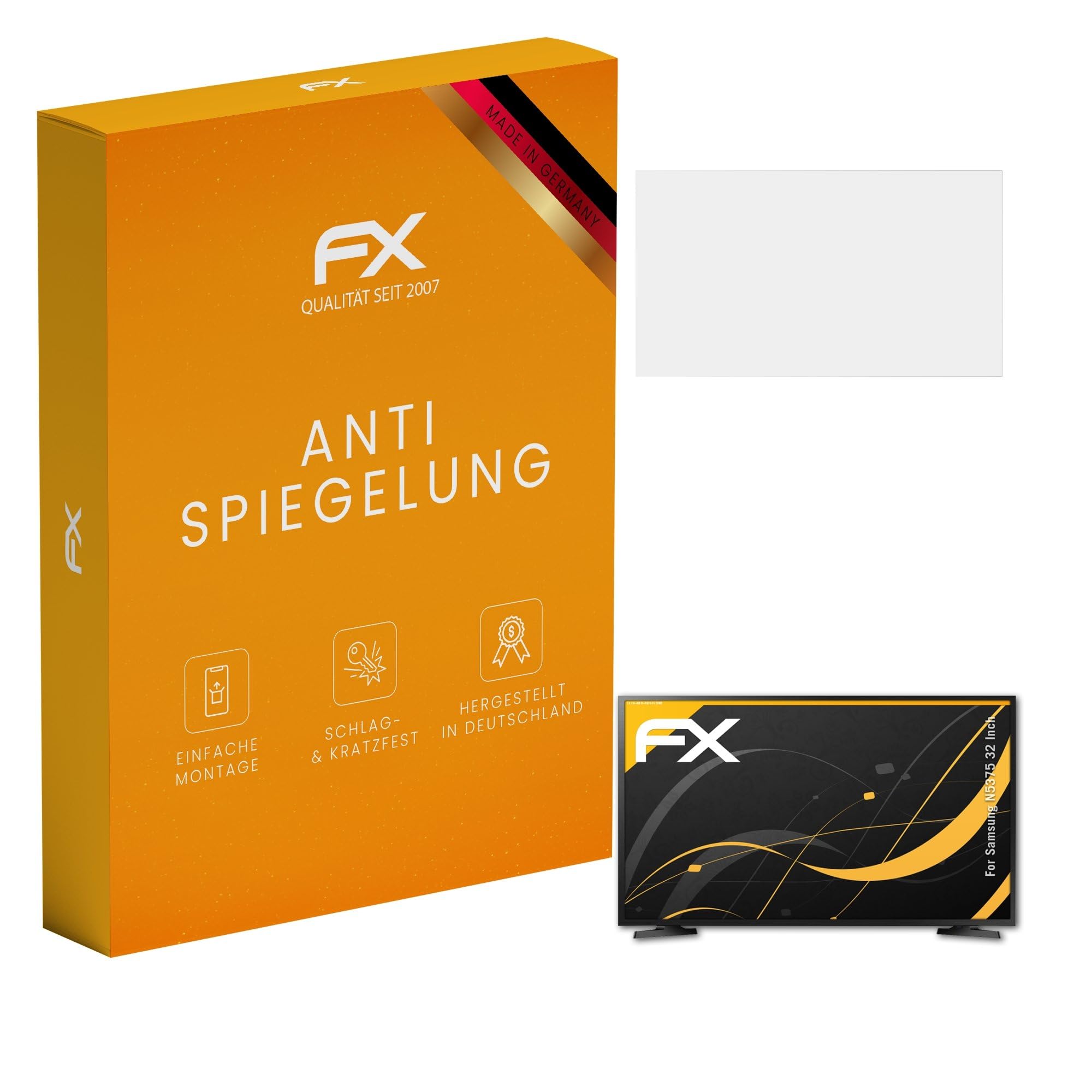 atFoliX Screen Protector compatible with Samsung N5375 32 Inch Screen Protection Film, anti-reflective and shock-absorbing FX Protector Film