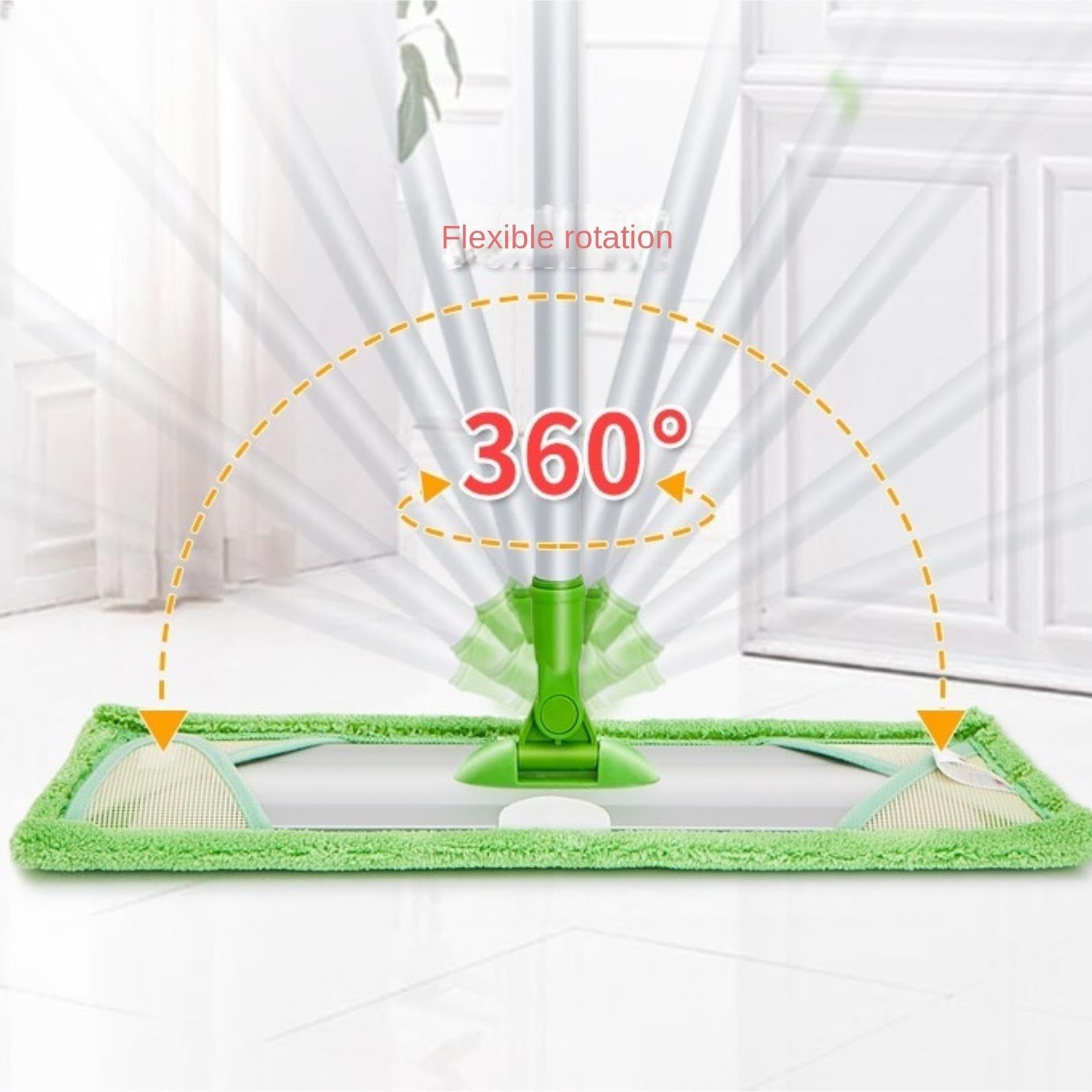 Mopas de Limpieza Suelos Fregona para Pisos De Madera Dura, Giratoria 360°, con Mango Extendido De Aluminio, Reutilizable Mopa Fregona