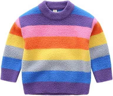 rainbow print jumper