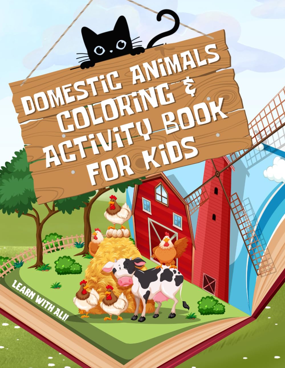 Domestic Animals Coloring & Activity Book for Kids