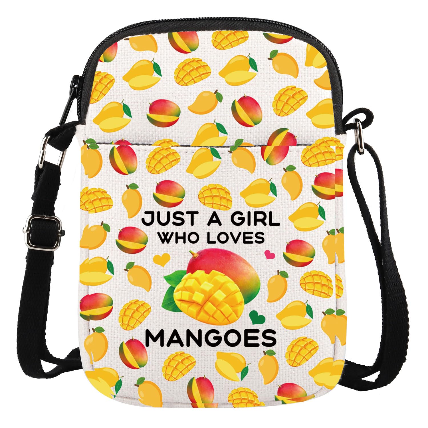 Gzrlyf Just a Girl Who Loves Mangoes Crossbody Bag Mango Lover Gift Mango Fruit Themed Gift For Farmer Mango Purse Wallet Bag