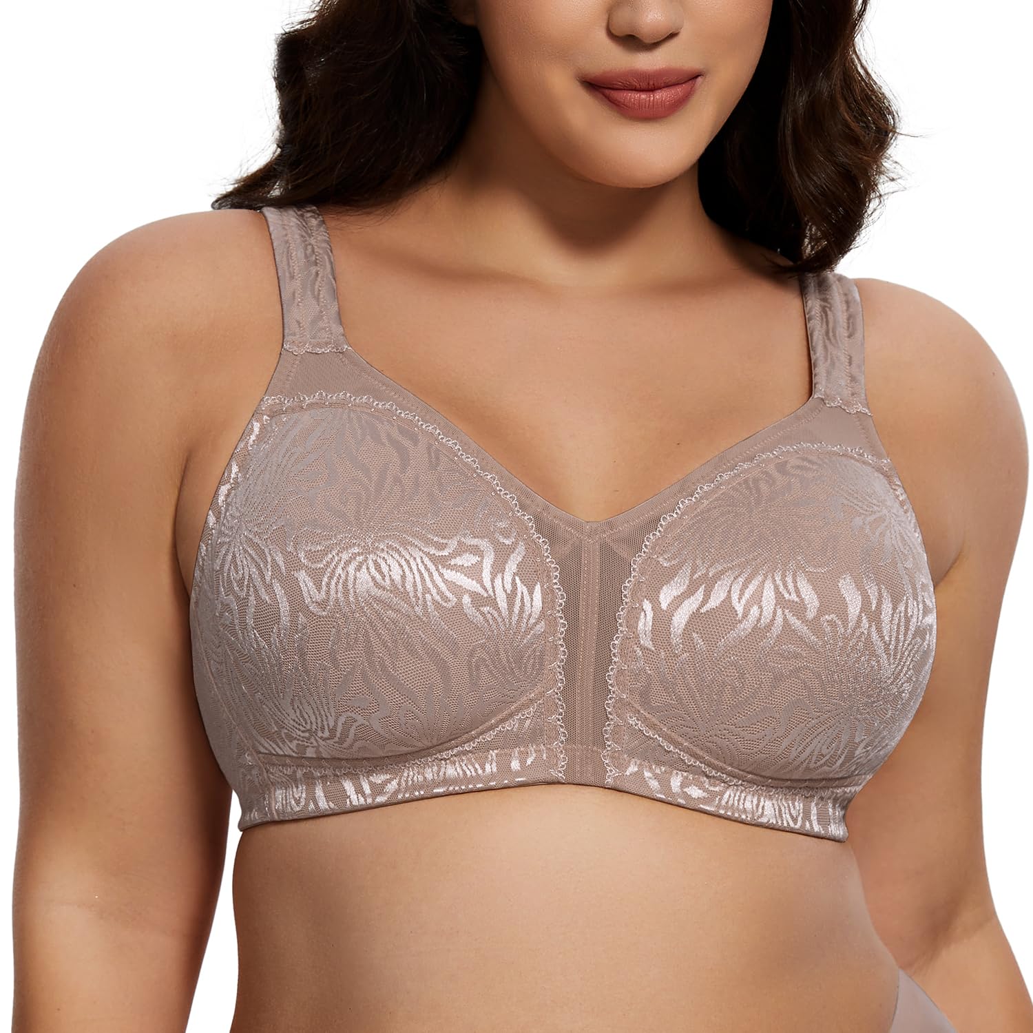 Deyllo Donna Reggiseno Coppa Piena Reggiseno Senza Ferretto Supporto Comodo