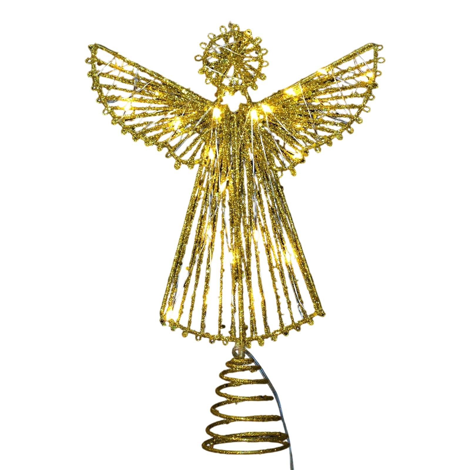 Nucelit Rusts Resistant Metal Christmas Tree Stars Decors Equipped Sturdy LED Lighting Indoor Outdoors Use Metal Stars Tree Toppers