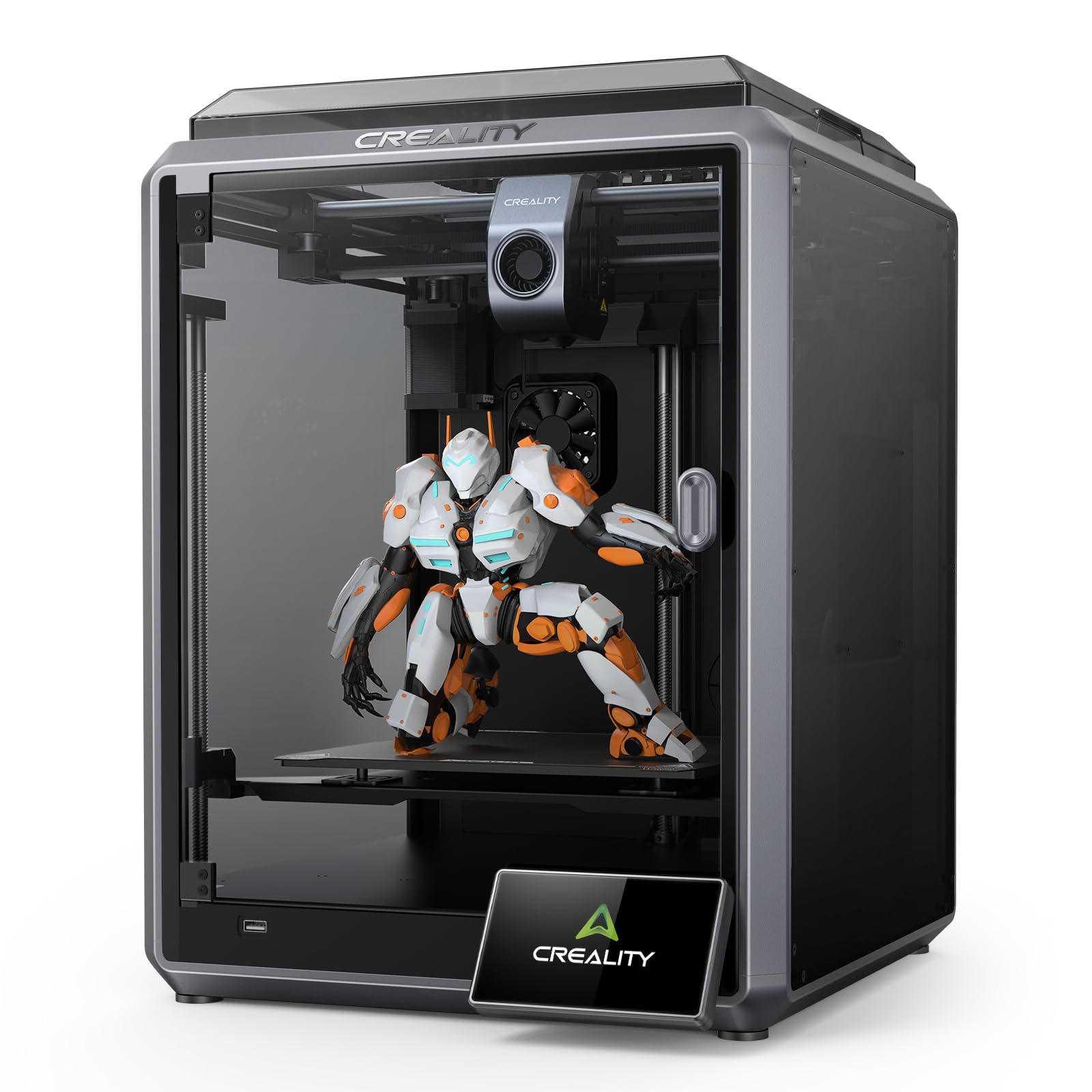Creality K1 3D-Drucker, 2024 Red Dot Awards, 600mm/s, Verbesserte 0,1 mm Glatte Details, automatische Nivellierung, Dual-Fan-Kühler für Anfänger, Unternehmen, Heimwerken, Bildung