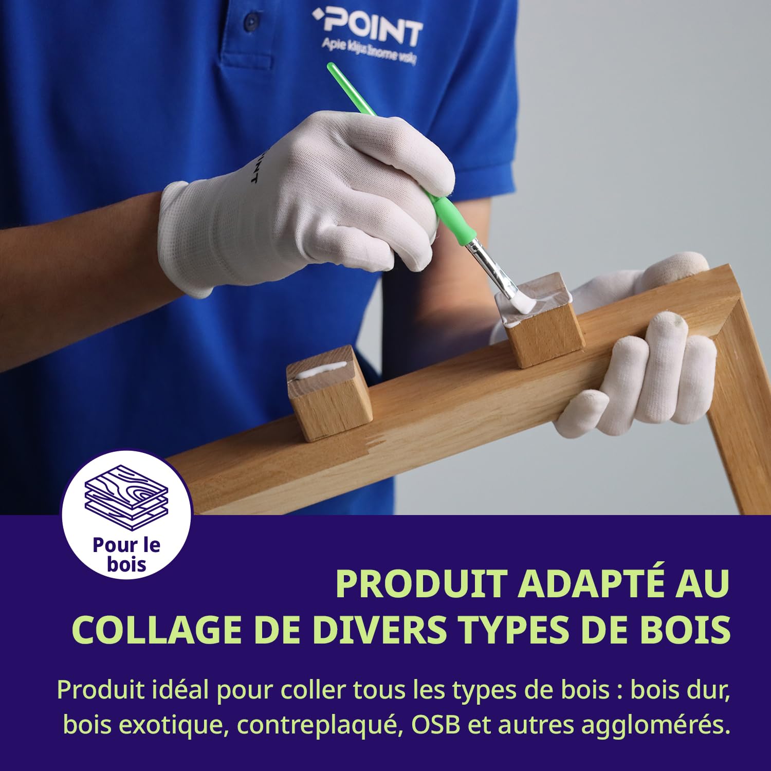 POINT Colle à Bois – Colle Extra Forte D3-PVA 5 kg – Résistante à l’Humidité pour les Meubles, le Bois Dur, le Contreplaqué – Transparente à prise complète en 24 heures