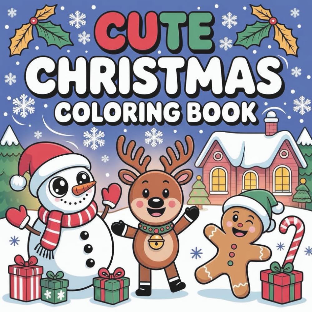 Cute Christmas Coloring Book: A Jolly Holiday Adventure
