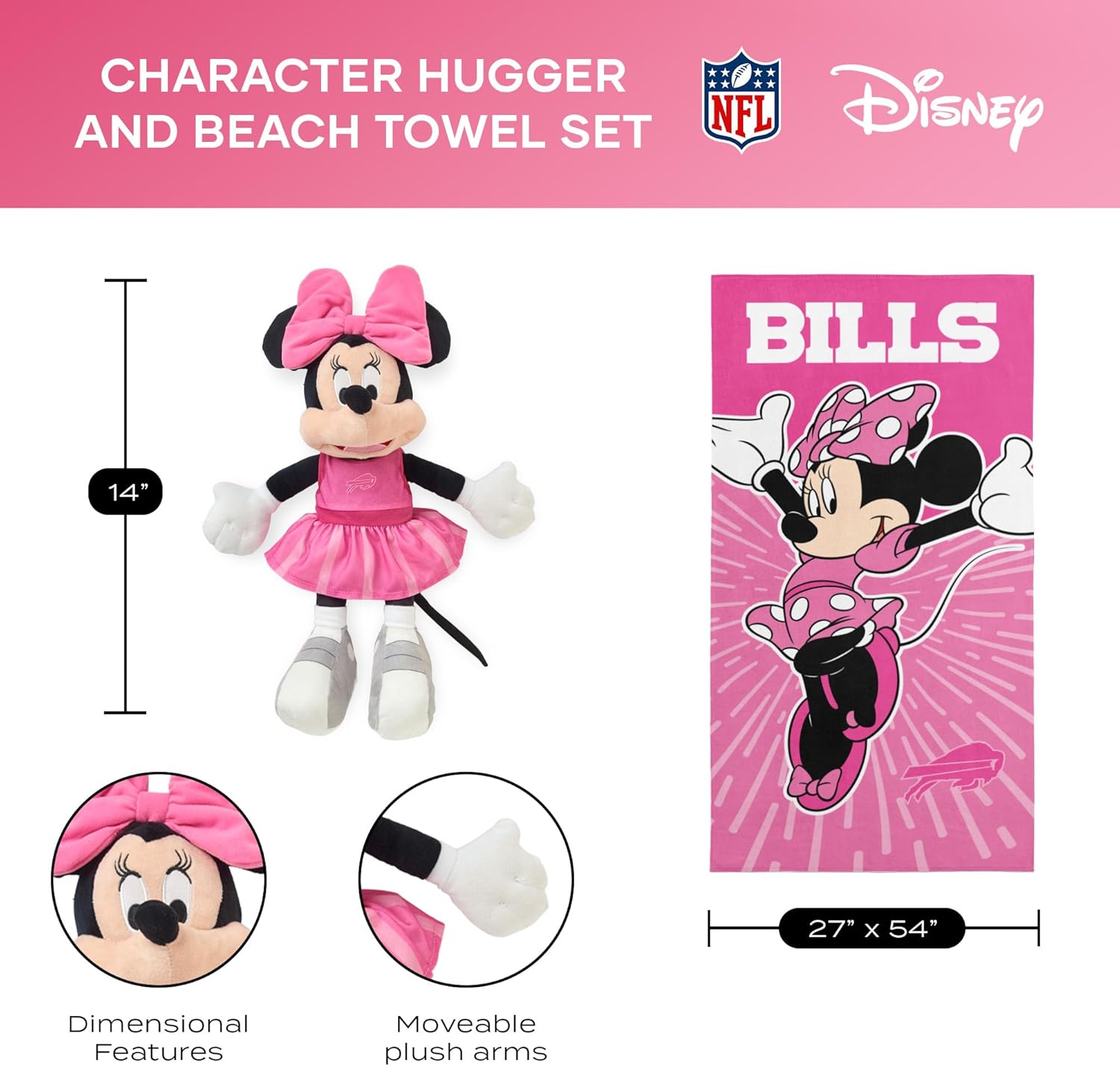 Northwest NFL Unisex-Adult Character Hugger Pillow and Beach Towel Set