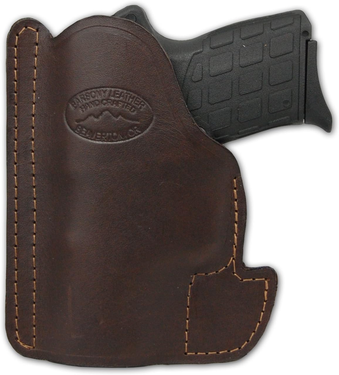 New Barsony Brown Leather Pocket Holster for Small .380 Ultra-Compact 9mm 40 45 Pistols